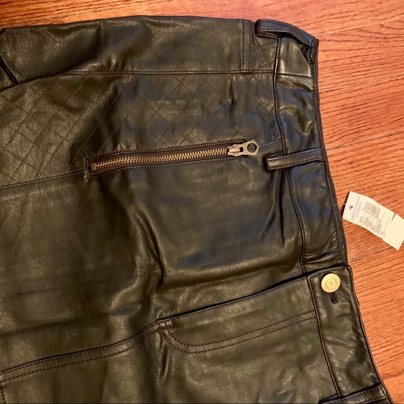American Eagle faux leather quilted skirt 12 - Picture 2 of 5